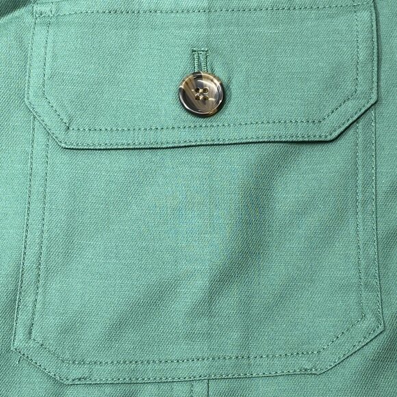NEW TALBOTS Women Cropped Spring Jacket Green Size 10 – Patch Pockets, Button-Up - Picture 4 of 10